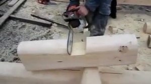 Выпиливание паза и затеса в лафете