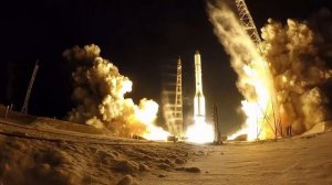 Пуск ракеты-носителя тяжелого класса «Протон-М» на космодроме Байконур