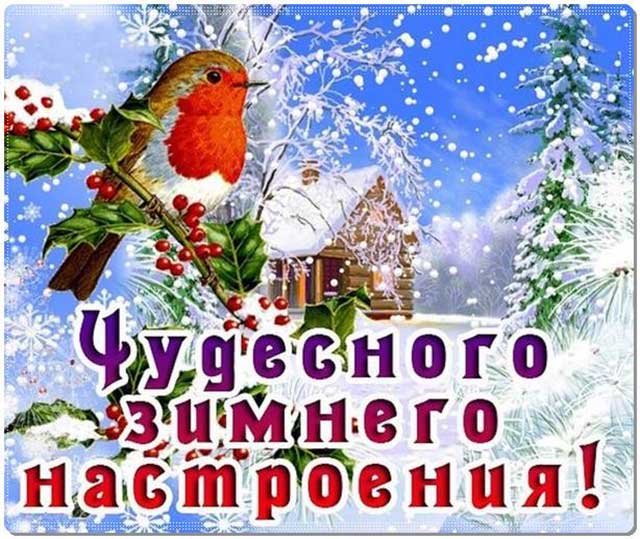 Зимний приветик тебе от меня! Добрый зимний день пускай удачным будет! Позитивчик для друзей