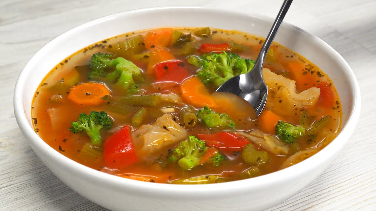 ОВОЩНОЙ СУП ДЛЯ ПОХУДЕНИЯ! Полезный, ароматный и очень вкусный.