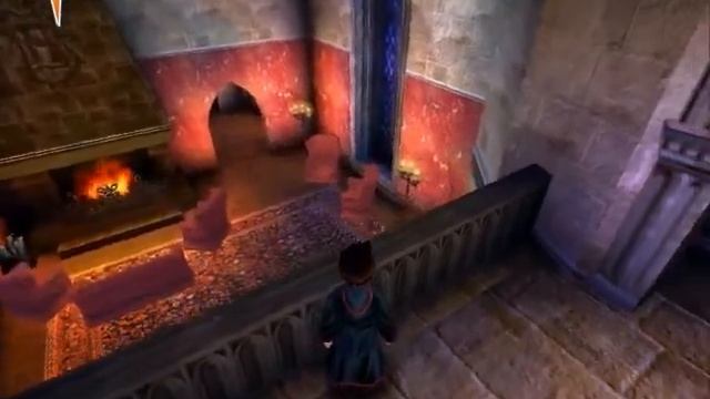 Griffindor's room inside (in PC-game "Harry Potter and the Philosopher's Stone") смотреть онлайн