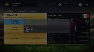 FIFA 15 menu