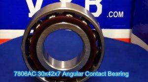 7806AC 30x42x7 Angular Contact Bearing