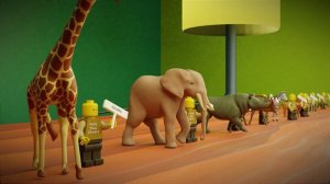 African animals size comparison with Lego minifigures (2020)
