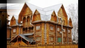 Дома с резьбой. Резные деревенские домики.
