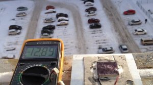 Элемент Пельтье и солнечный концентратор зимой при -3 градуса.