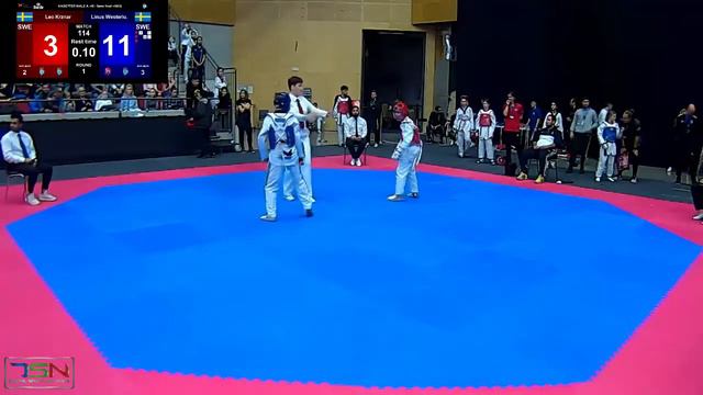 114 Linus Westerlund, Soo Shim TKD Klubb vs Leo Krznar, KFUK KFUM Malmö TKD Kl 27 5 смотреть онлайн