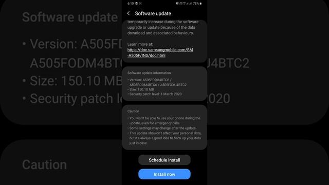 Samsung Galaxy A50 New FOTA Update 25 May 2020 India || March 2020 Security Patch ?