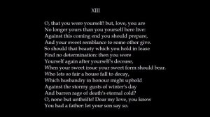 Sonnet 13 by William Shakespeare: A Poetry Reading