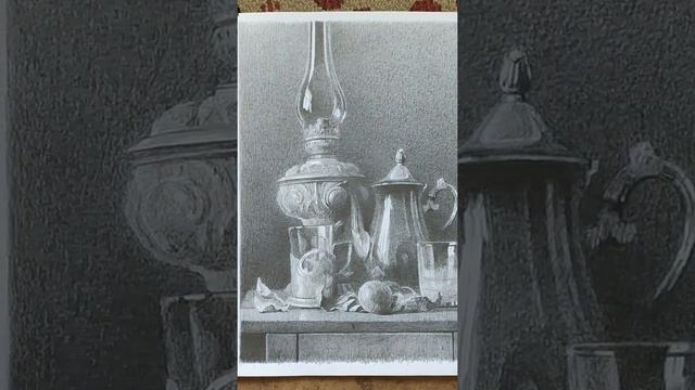 рисунок натюрморта простым карандашом\ drawing\ how-to|  original art