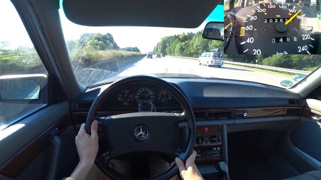 1991 Mercedes-Benz 300SE W126 manual transmission 4K POV DRIVE | High Speed ride German Autobahn смотреть онлайн