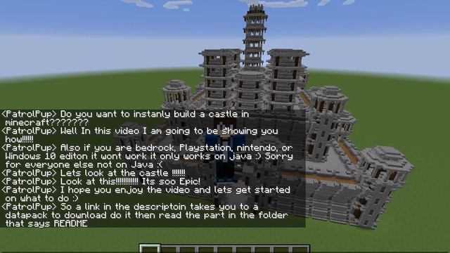 Minecraft castle instant build! (Only Java works with the datapack) смотреть онлайн