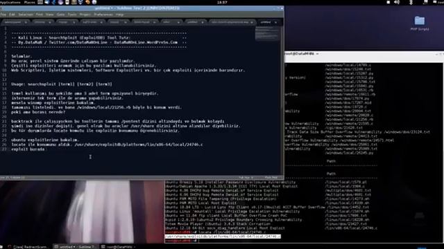 Kali Linux - Exploit DB Search exploit