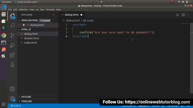 Type of Default JavaScript Dialog Boxes | JavaScript Basic Tutorials | Alert, Confirm, Prompt Boxes