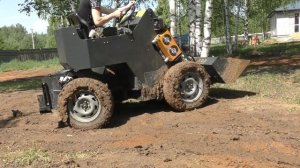 Нарезка видео №1   Работа мини погрузчика Land Digger
