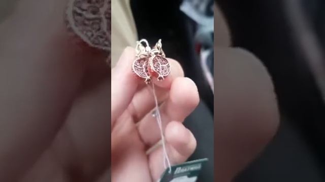 Серьги гранат