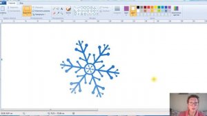 Рисуем Снежинку в программе Paint из заготовки. Как выбирать в интернете картинки для рисования