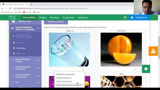 8-сынып. Ашық сабақ. Қышқылдар және олардың қасиеттері