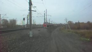 Электропоезд ЭД9Э-0036. Пролетела как Сапсан!