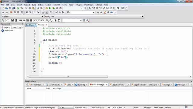 C Programming Tutorial for Beginners 29 - C File I/O: Read Files