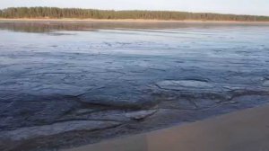 Становление льда на Рыбинском Водохранилище