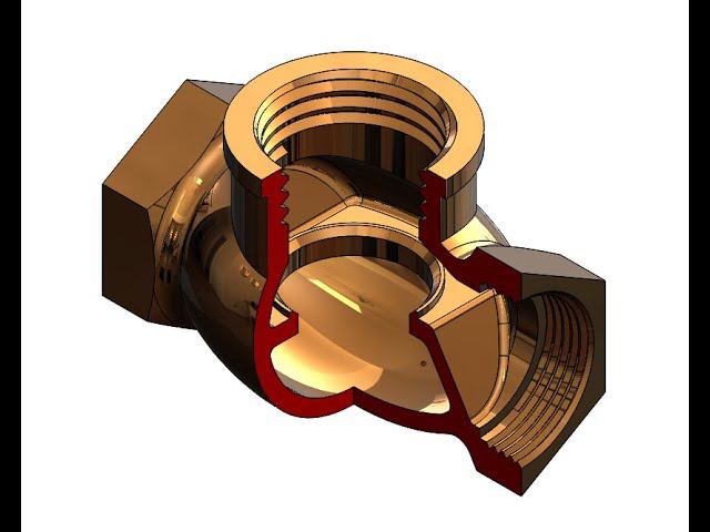 Видеоуроки SolidWorks. Модель корпуса вентиля