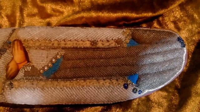 Гефсиманская Плащаница. Старинная вышитая бисером икона 19 века. Старинная вышивка бисером