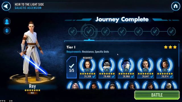 No Nonsense Galactic Legend Rey Tier 1-3 Guide! No C3PO! With a G8 Toon! смотреть онлайн