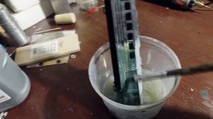 снятие краски с модели тормозной жидкостью dot 4.?