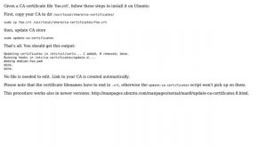 Ubuntu: How do I install a root certificate?