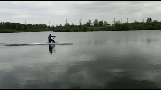 Гребля на каноэ Plastex Racing Smart C1, озеро Спартак, Новосибирск. смотреть онлайн