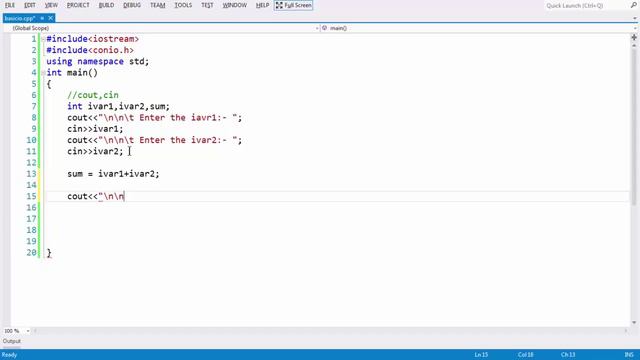 3.Basic Input Output in c++