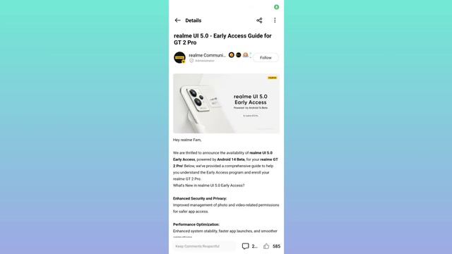 Realme UI 5.0 Update With Realme New Update Rollout In September 2023 - All Updates