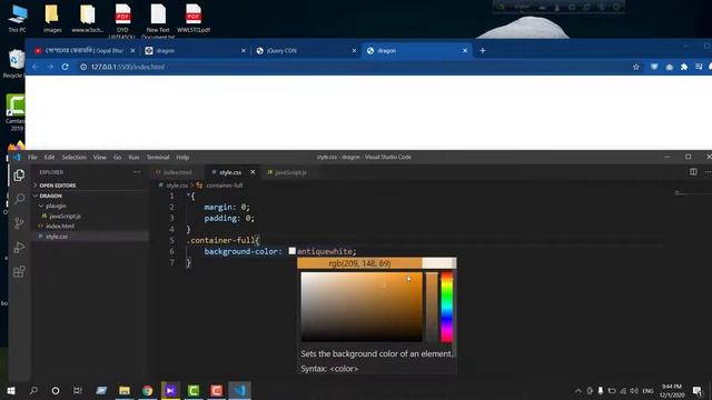 How to Create Dragon Animation with html CSS and JavaScript   ||  JavaScript plugin