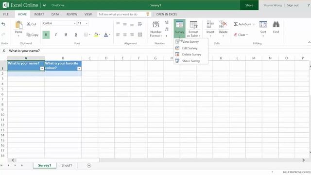 Creating Excel Surveys with OneDrive смотреть онлайн