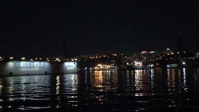 Ночной Владивосток. Мост через бухту Золотой рог. смотреть онлайн