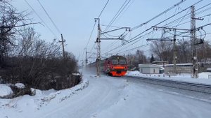 ЭД4М-0207 с пригородным поездом Улу-Теляк-Уфа
