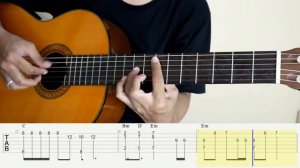SOLO - JENNIE (BLACKPINK) - Fingerstyle Guitar - Tutorial TAB.