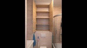 Шкаф над инсталляцией в туалете