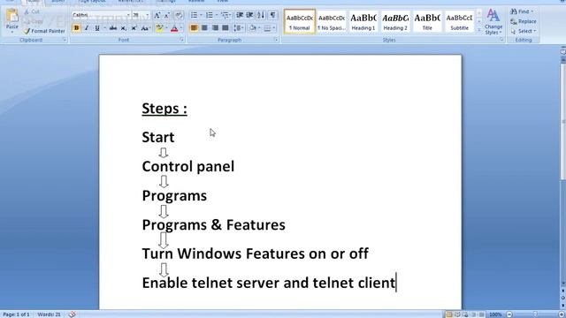 win 7 enable telnet server смотреть онлайн