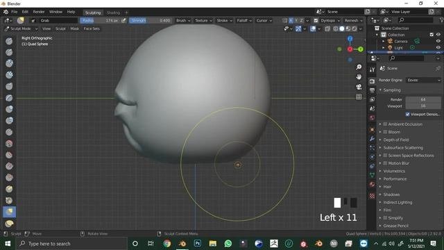 Lips Sculpting [ Blender ] [Timelapse]