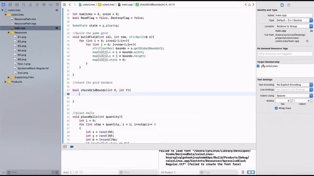 Coding the color lines game [SFML/C++/MacOS] смотреть онлайн