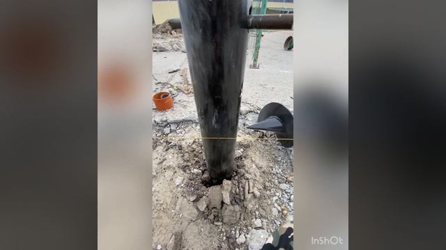 Свайно-винтовой фундамент под склад в проблемном грунте.  Фундамент на винтовых сваях для ангара.