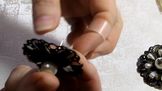 Мастер-Класс. Винтажная брошь на филиграни из недорогих материалов.