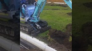 Работа Японского мини-экскаватора Kobelco sk007-3