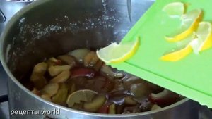 Прозрачное яблочное варенье дольками-как янтарь