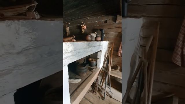 ИЗБА С ПЕЧЬЮ ПО ЧЁРНОМУ #жизньвдеревне #русскаядеревня #village