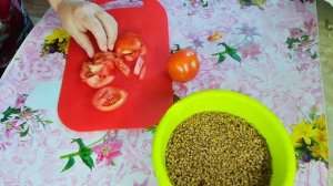 Гречка с кабачком. Летний обед.