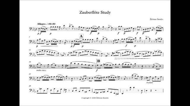 Ž. Smalys - Zauberflöte (Magic Flute) Study for bassoon смотреть онлайн