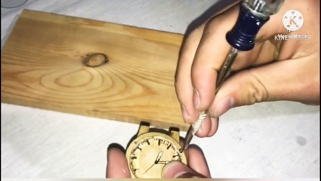 wooden clock with LED light деревянные часы со светодиодной подсветкой